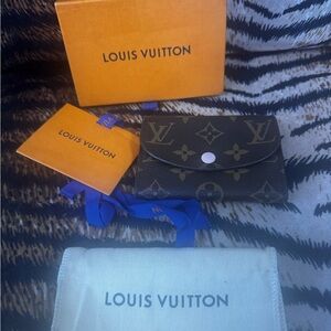 Louis Vuitton Rosalie Monogram Canvas Coin Purse | Pink Interior | Box +Dust Bag